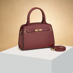 Forever Glam by Pantaloons Colourblocked PU Structured Handheld Bag-18