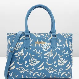 Caprese Floral Printed Structured Handheld Bag-image-0