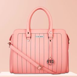 FLYING BERRY Pink Textured Handheld Bag-47