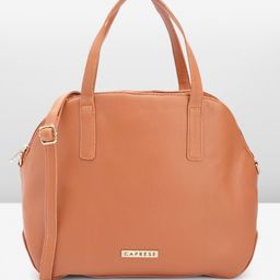 Caprese Brown Structured Handheld Bag-27