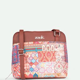 ZOUK Ethnic Motifs Printed Structured Sling Bag image 2