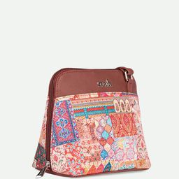 ZOUK Ethnic Motifs Printed Structured Sling Bag image 3
