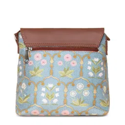 ZOUK Blue Floral Printed Sling Bag image 3