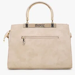 Exotic Cream-Coloured PU Structured Handheld Bag image 4