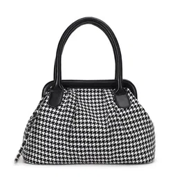 Berrylush Checked Structured Handheld Bag image 3