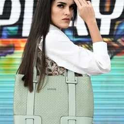 ODETTE Women Green Textured PU Structured Shoulder Bag-56