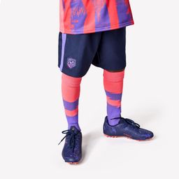 Kids' Football Shorts Viralto - Blue/Purple Stripe-image-25