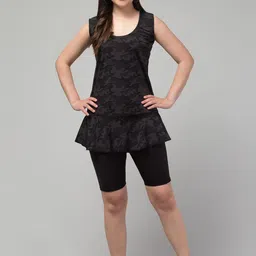 CKARFE Swimdress With Attached Shorts-image-52