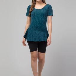 HIRRUX Round Neck Swimming Dress With Attached Shorts-image-122