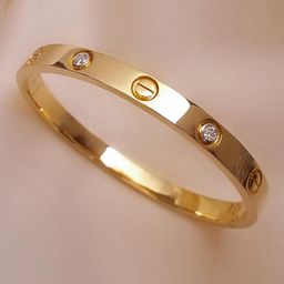 Jewels Galaxy American Diamond Gold-Plated Cuff Bracelet-12
