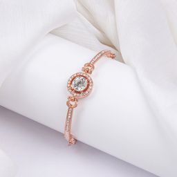 BEWITCHED Women Rose Gold-Plated Stone Studded Wraparound Bracelet-image-90