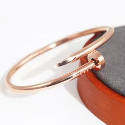 Jewels Galaxy Rose Gold Rose Gold-Plated Cuff Bracelet-56