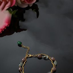 DUGRISTYLE Pearls Gold-Plated Multistrand Bracelet-image-99