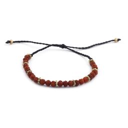 EL REGALO Men Brown & Black Handcrafted Rudraksha Charm Bracelet-4