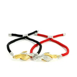 EL REGALO Pack of 2 Unisex Gold-Plated Couple and Friends Bracelet-image-25