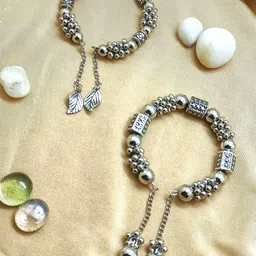 FEMMIBELLA Set of 2 Silver Plated Charm Bracelet-picture-19