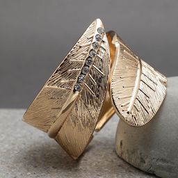 SOHI Women Gold-Toned Gold-Plated Cuff Bracelet-9