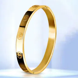 MEENAZ Men Temple Gold-Plated Kada Bracelet-image-93