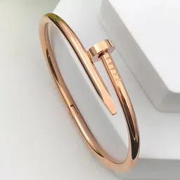 Fashion Frill Cubic Zirconia Rose Gold-Plated Cuff Bracelet-6