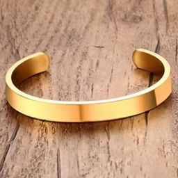 MEENAZ Men Anti Tarnish Gold-Plated Cuff Bracelet-image-23