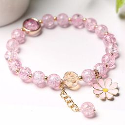 Peora Gold-Plated Stone Studded & Beaded Charm Bracelet-image-10