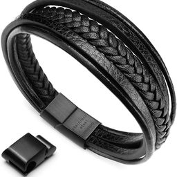 YouBella Men Leather Wraparound Bracelet-image-42