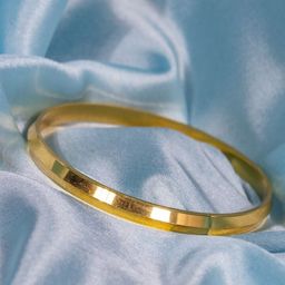 Jewelz Men Gold-Plated Kada Bracelet-image-17