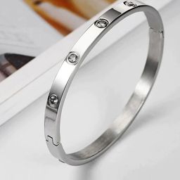 Designs & You American Diamond Silver-Plated Kada Bracelet-25