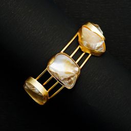 VIRAASI Gold Plated Cuff Bracelet-48