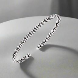 Zavya Men Sterling Silver Rhodium-Plated Cuff Bracelet-image-73