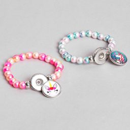 EL REGALO Girls Set Of 2 Alloy Artificial Beads Bracelet-9