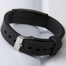 MYKI Men Black Cuff Bracelet-14