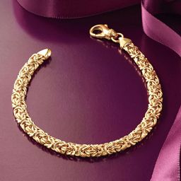 Yellow Chimes Men Gold-Toned Gold-Plated Link Bracelet-18