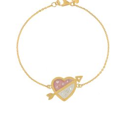 BHIMA 22K 916 Gold Heart-Charm Bracelet-image-50