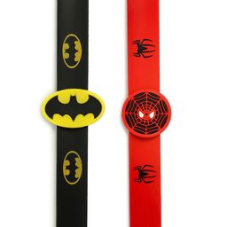 EL REGALO Boys Set Of 2 Black & Red Wraparound Bracelet-6