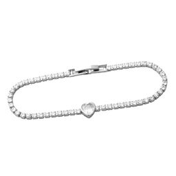 SWASHAA Women Brass Cubic Zirconia Silver-Plated Wraparound Bracelet-image-19
