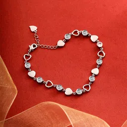 Yellow Chimes Crystals Rhodium Plated Wraparound Bracelet-28