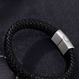KARISHMA KREATIONS Men Leather Wraparound Bracelet-image-98