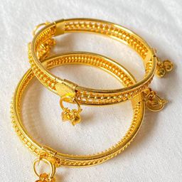 BAESD Kids Set Of 6 Rose Gold-Plated Bangle-13