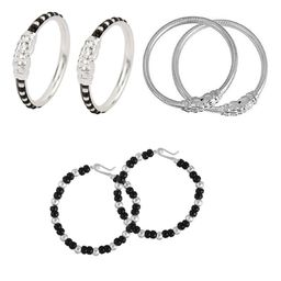 BAESD Kids Set Of 6 Silver-Plated Bangles-69