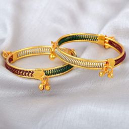 BAESD Infants Gold-Plated Spiral Bangles-1