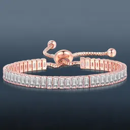Peora Women Rose Gold-Plated Charm Bracelet-image-40