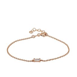 VANBELLE Women Rose Gold Plated & 925 Sterling Silver Cubic Zirconia Link Bracelet image 2