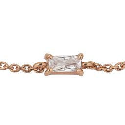 VANBELLE Women Rose Gold Plated & 925 Sterling Silver Cubic Zirconia Link Bracelet image 3
