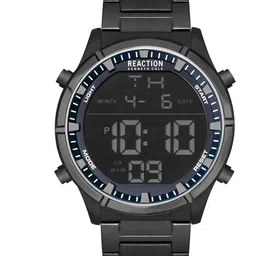 REACTION KENNETH COLE Men Blue Dial & Black Stainless Steel Bracelet Style Straps Digital Watch-29