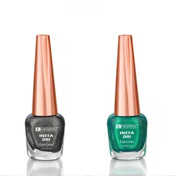krayons Set of 2 Insta Dri Long-Lasting Sparkling Eyeliner 7ml each - Grey 02 & Green 03 image 1