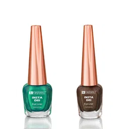 krayons Set of 2 Insta Dri Long-Lasting Sparkling Eyeliner 7ml each - Green 03 & Brown 06 image 1