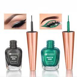 krayons Set of 2 Insta Dri Long-Lasting Sparkling Eyeliner 7ml each - Grey 02 & Green 03 image 4