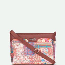 ZOUK Kutch Gamthi Harmony Ethnic Motifs Printed Structured Sling Bag image 3