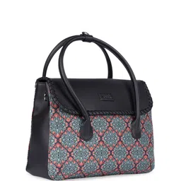 ZOUK Ethnic Motifs Printed Jute Structured Satchel image 4